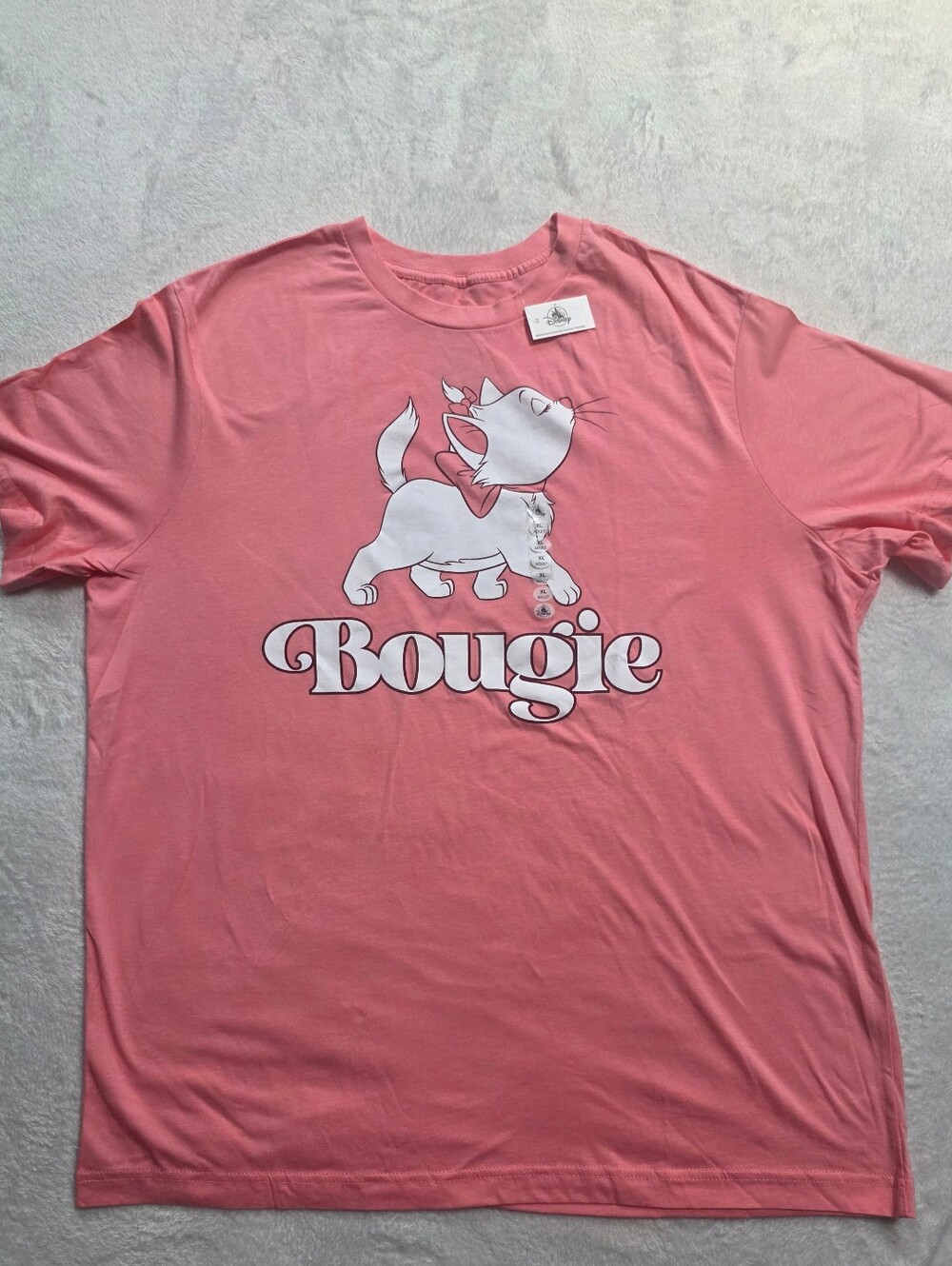 Disney Marie Bougie Graphic T-Shirt Pink NWT Adult XL The Aristocats
